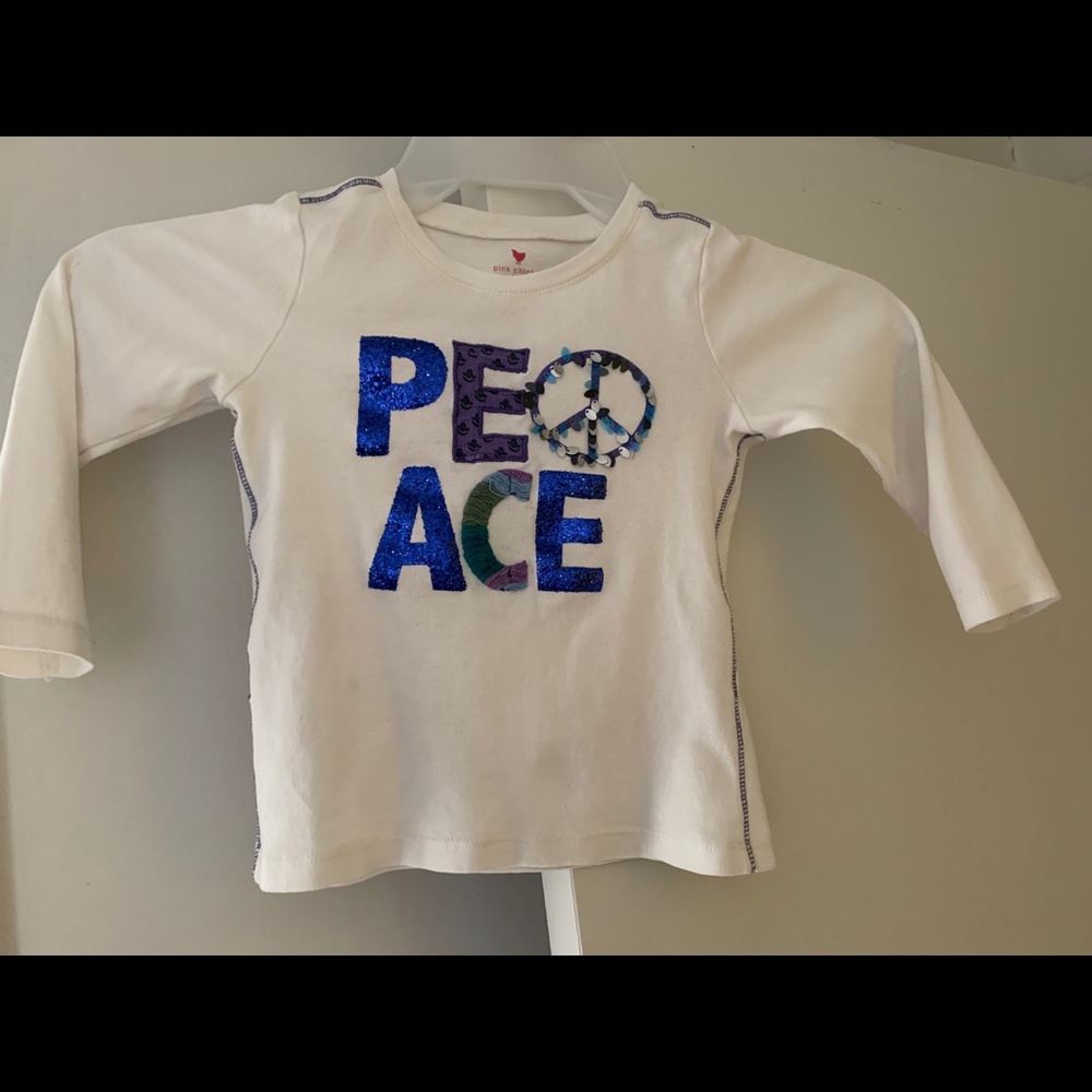 White Peace T-shirt long sleeves